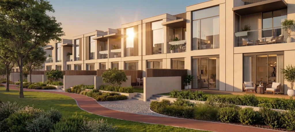 Sobha Sanctuary townhouse private gardens
